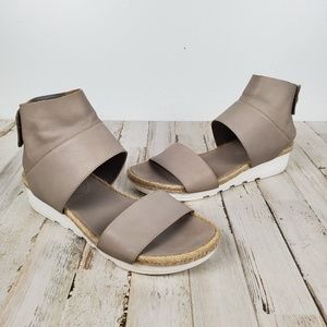 EUC Eileen Fisher GLAD Leather Platform Sandals